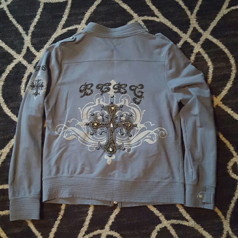 BCBG zip down sweater.